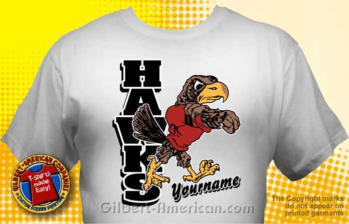 Mv Sport Cartoon Hawk T-Shirt