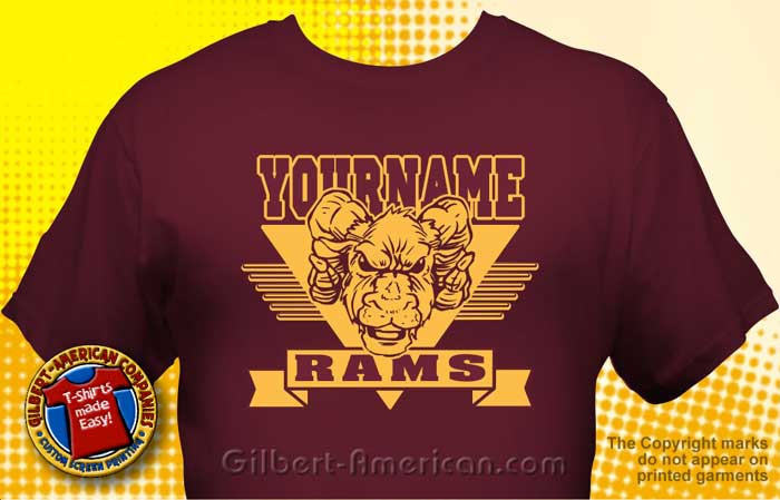 Go Rams Cute Team Mascot School Spirit T-Shirt