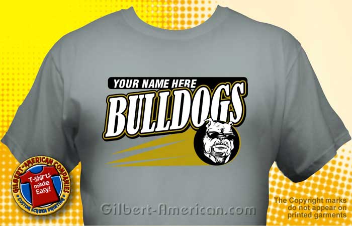 Bulldog Mascot T-Shirt Design Ideas :: School Spirit, FREE Shipping.