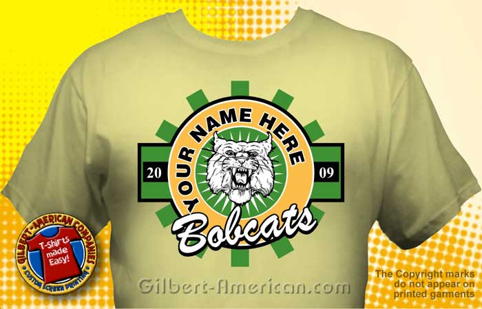 Bobcat Mascot T-Shirt Design Ideas :: School Spirit, FREE Shipping.