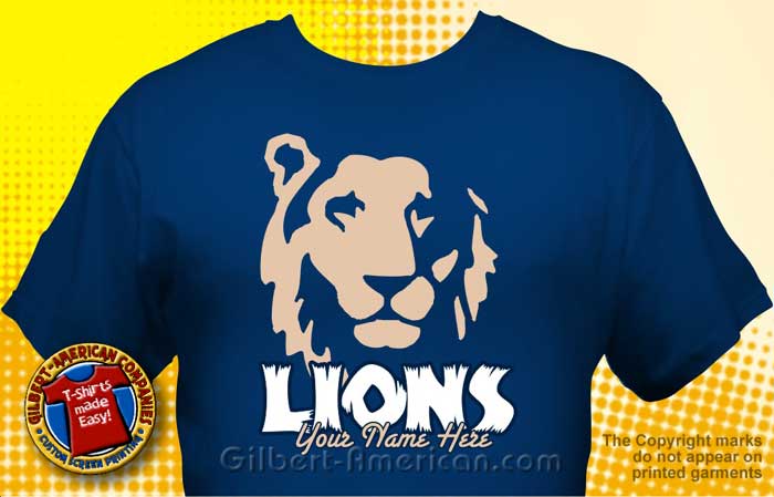 Lion Mascot T-Shirt Design Ideas :: School Spirit, FREE Shipping.